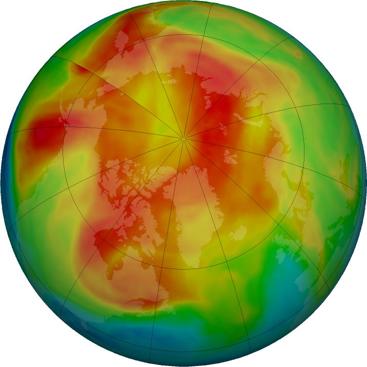 Arctic ozone map for 19 March 2023